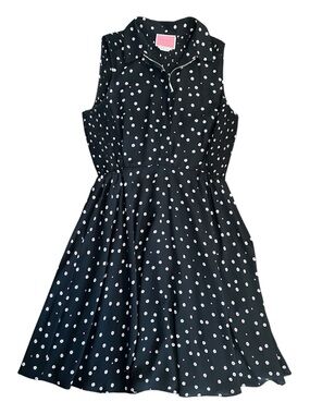 Kate Spade Dress, Black Pink Floral, Size 10, Sleeveless Fit & Flare